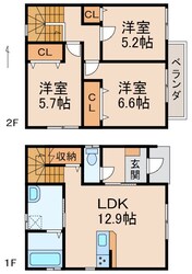 シアラ中島Ⅳ B号の物件間取画像